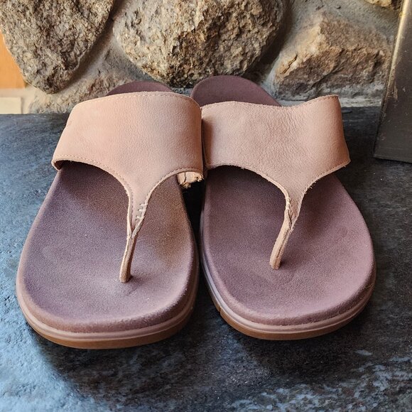 L.L. Bean Tan Suede Flip Flop Thong Sandals Size 10 - Picture 13 of 15